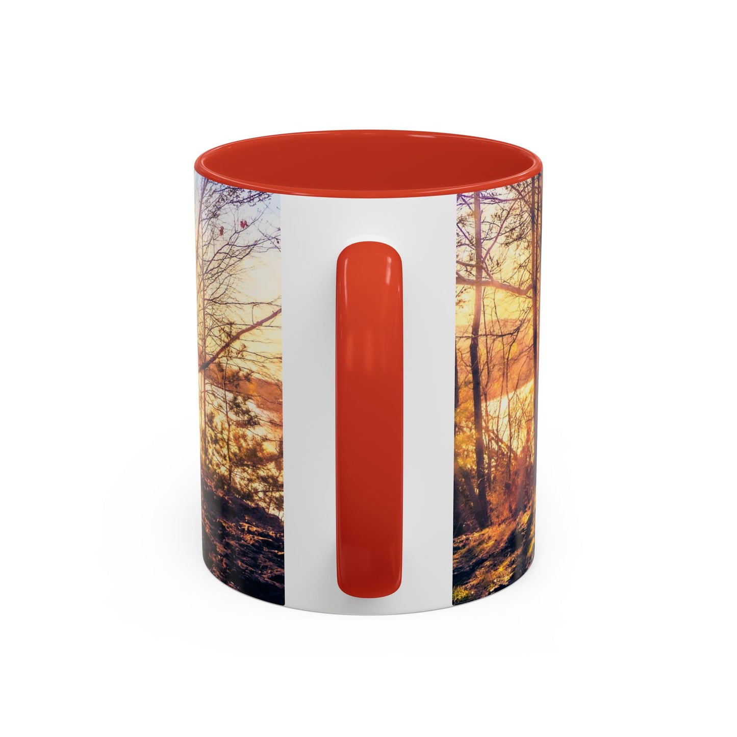 Two Tones, 11oz Ceramic Coffe Mug with Elegant High-Res, Full Color Natural Landscape Image.