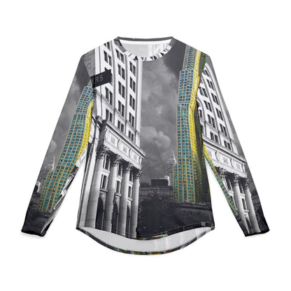 Architectural Cityscape Long Sleeve Shirt —New York Down Town