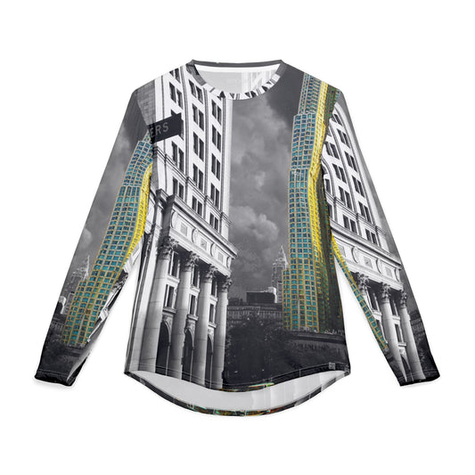 Architectural Cityscape Long Sleeve Shirt —New York Down Town