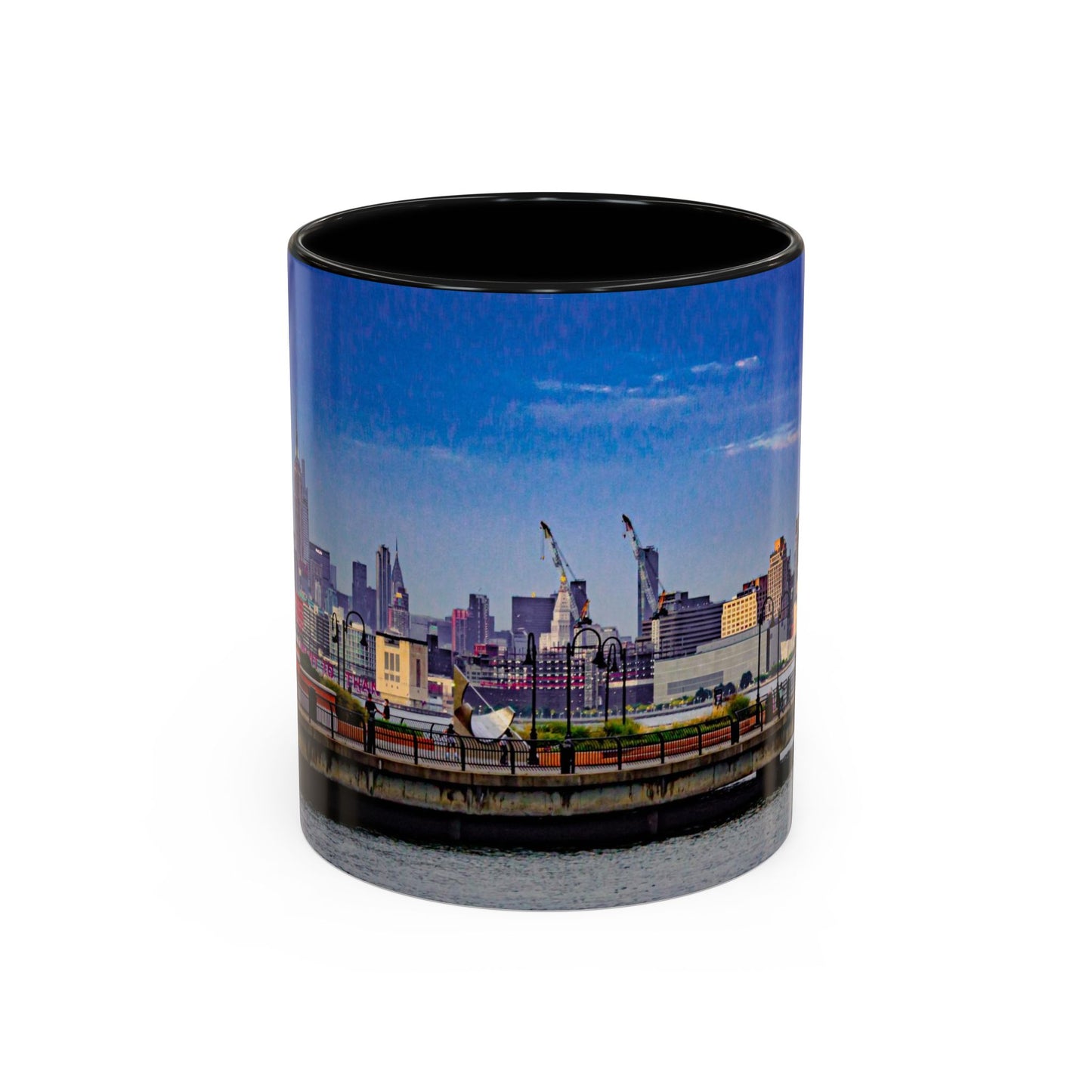 Two Tone 11oz Ceramic, Coffe Mug, Printed with a High-Res Elegant New New York City View Image