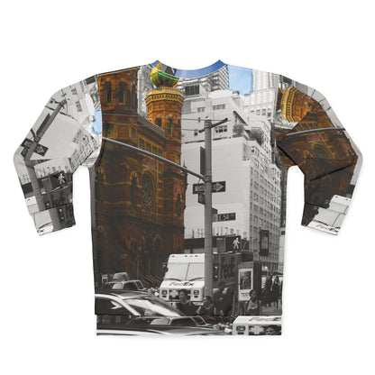 New York Vintage Cityscape Sweatshirt — Urban Street Scene