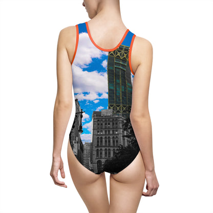 Manhattan Metropolitan Contrast – Architectural Symphony Swimsuit