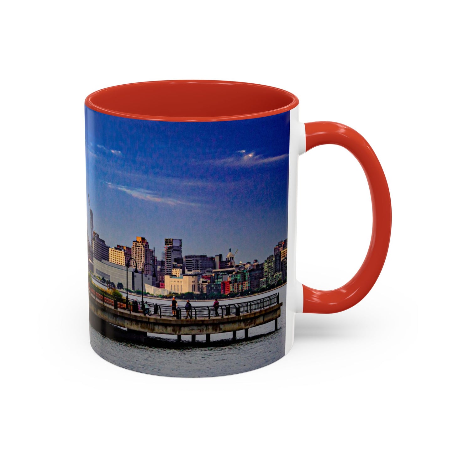 Two Tone 11oz Ceramic, Coffe Mug, Printed with a High-Res Elegant New New York City View Image