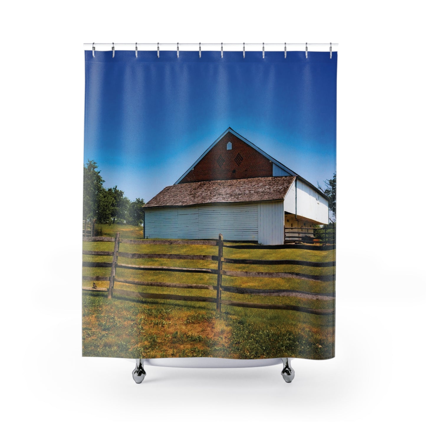 Shower Curtain Printed With Exclusive, High-Res, Full Color Beautiful Image.