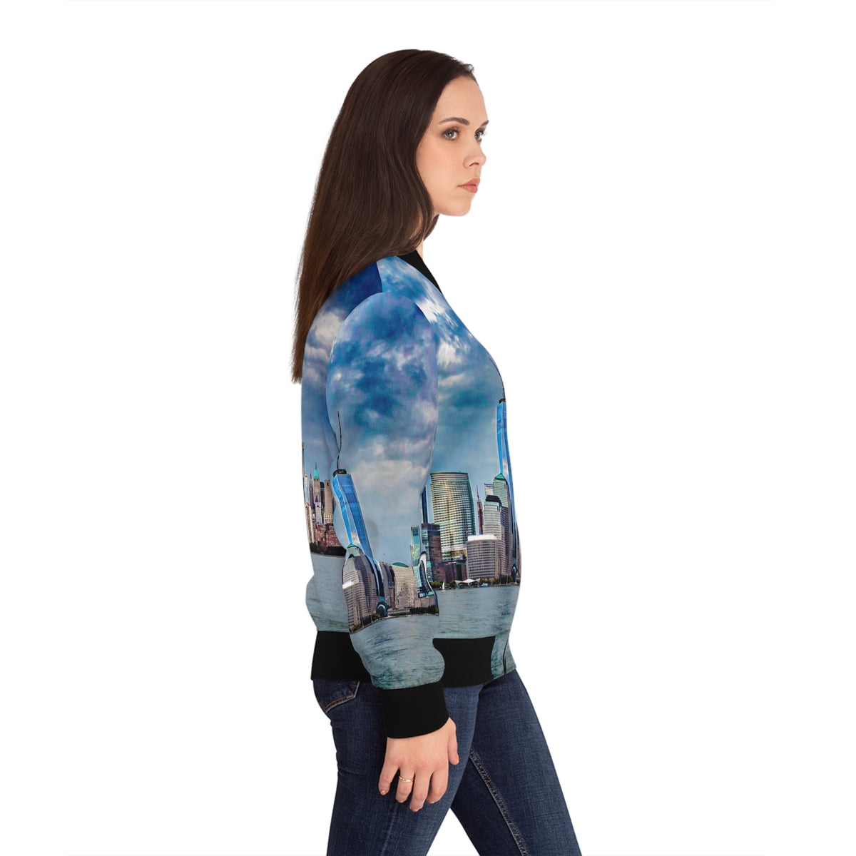 New York City Skyline Women's Bomber Jacket