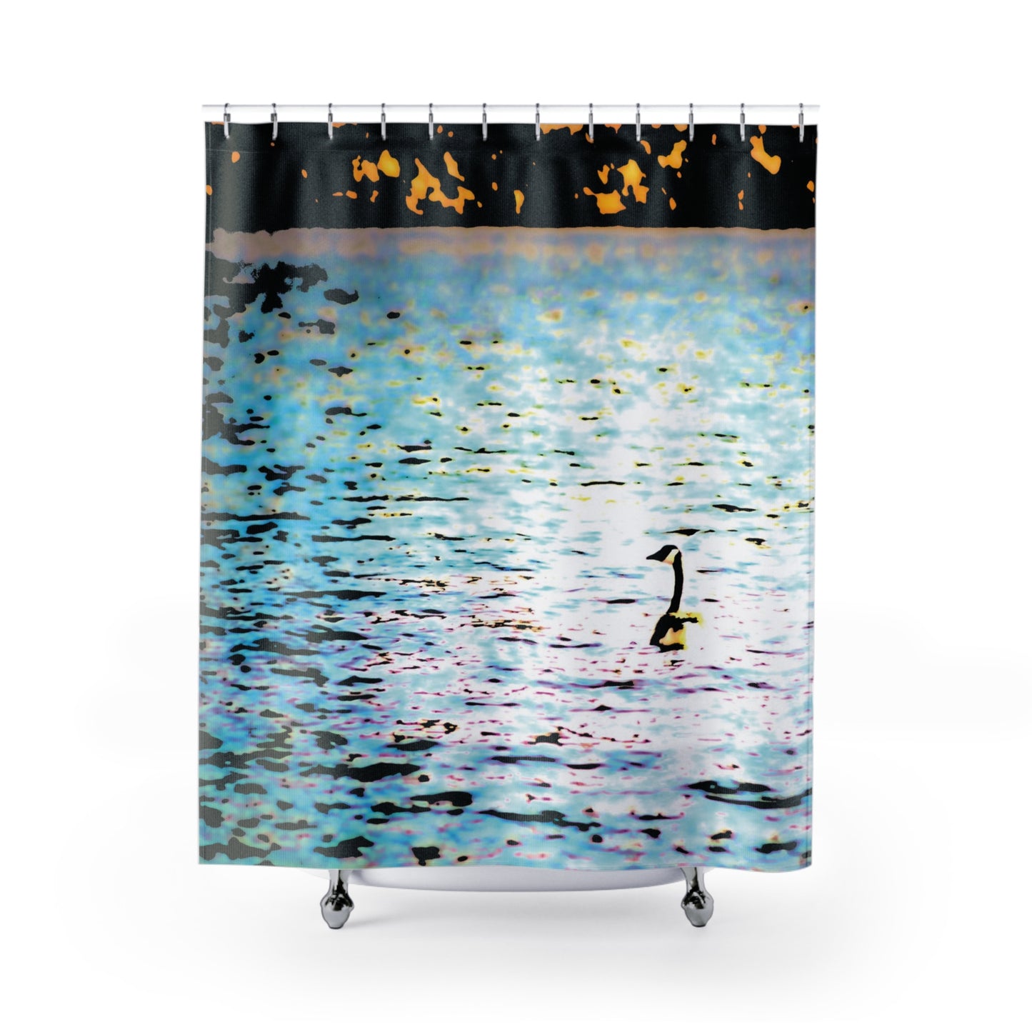 Shower Curtain Printed With Exclusive, High-Res, Full Color Beautiful Image.