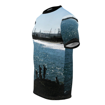 Haina Port, Dominican Republic, Coastal Sunset Silhouette T-Shirt— Beachscape