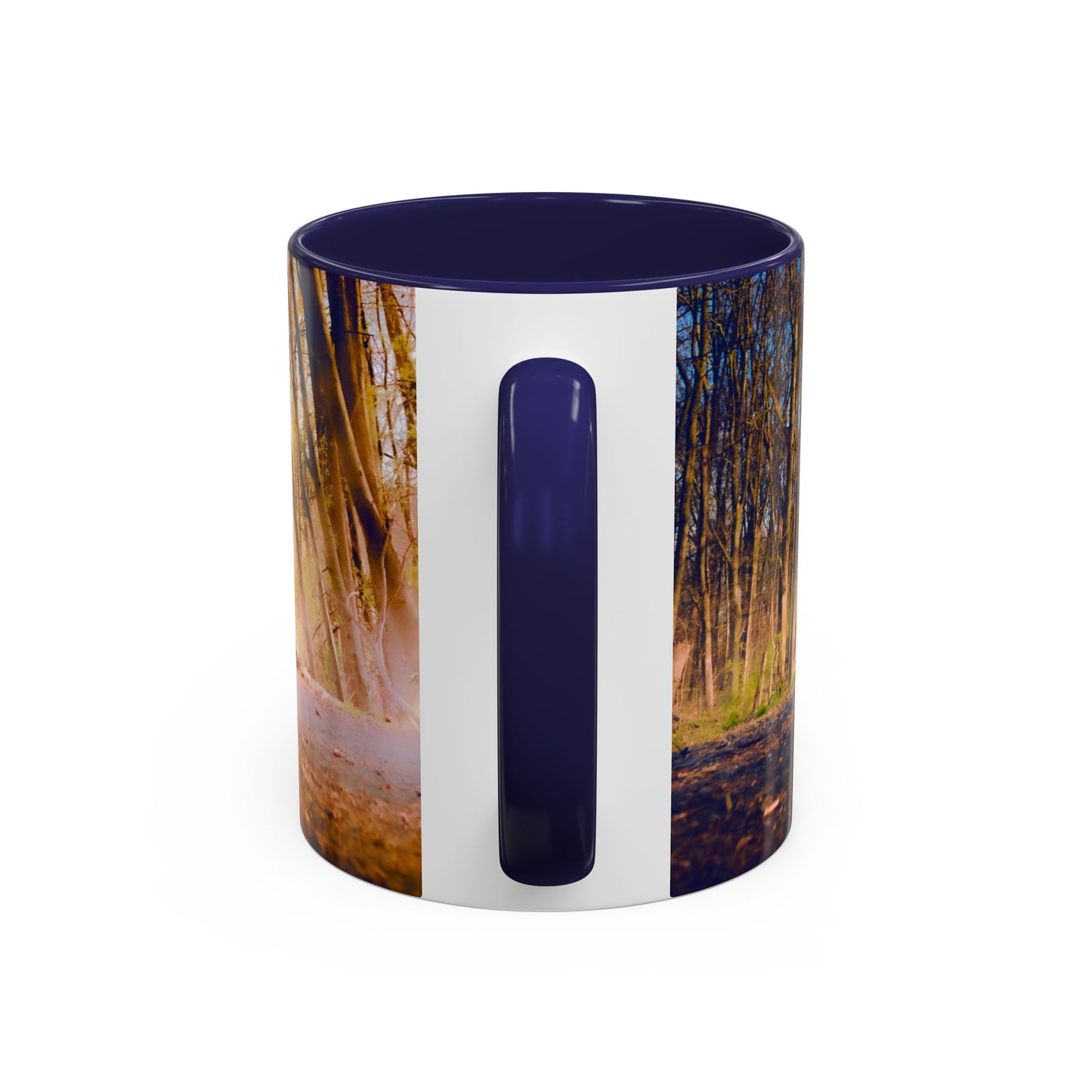 Two Tones, 11oz Accent, Ceramic Coffe Mug with Elegant High-Res, Full Color Natural Landscape Image.