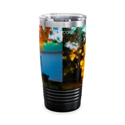 Rustic Charm Ringneck Tumbler - 20oz Travel Tumbler with Scenic Design