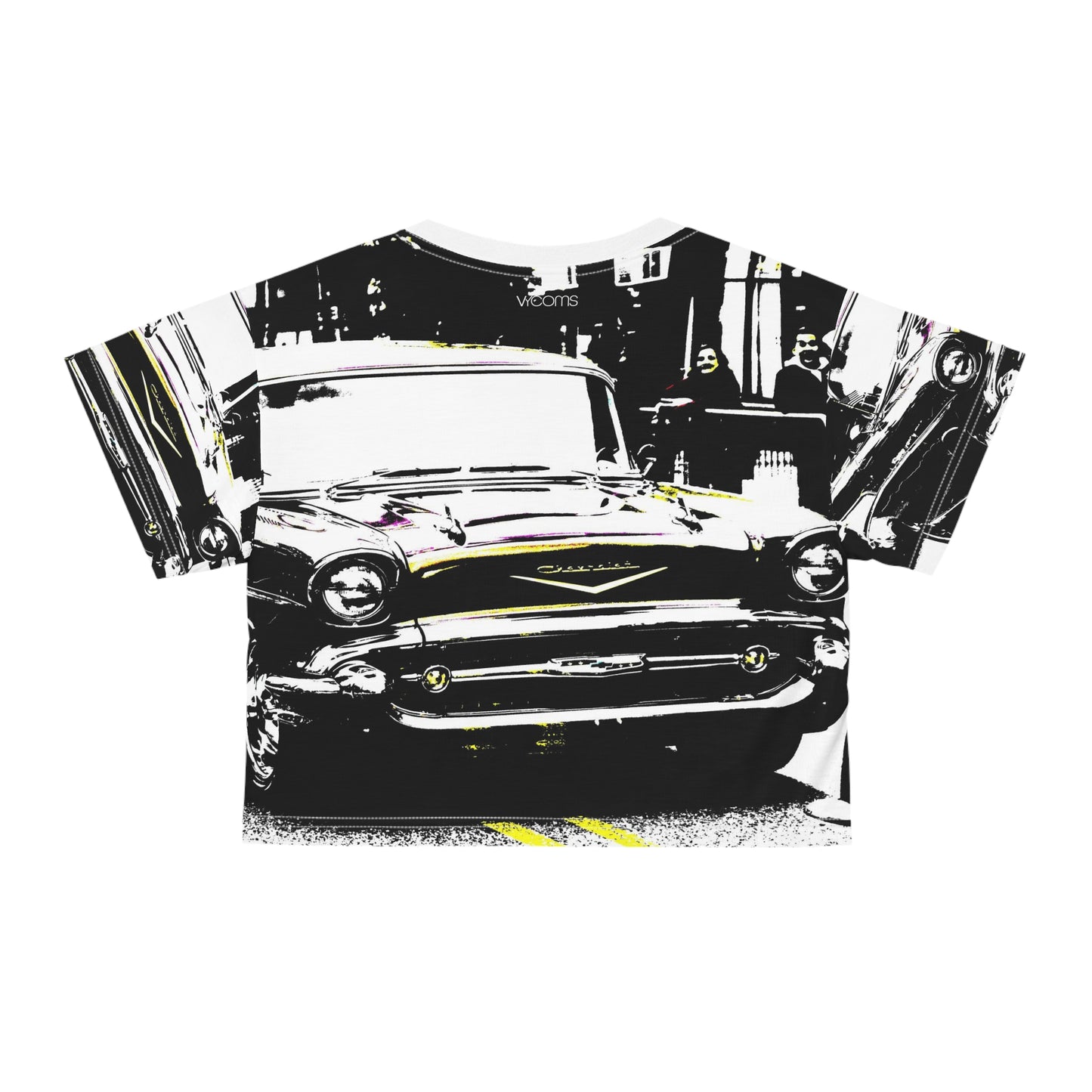 Vintage Chevy Graphic Crop Tee — Retro Classic Car Streetwear