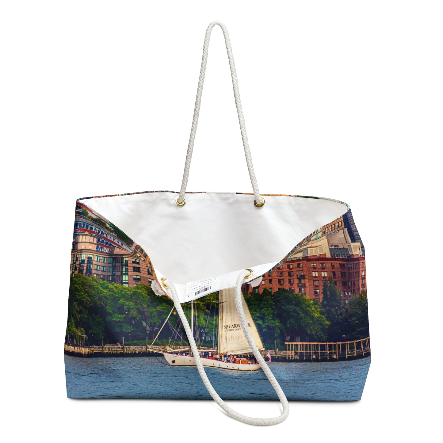 Sailboat Harbor Weekender Bag — Nautical Travel Tote for Beach & Weekend Getaways