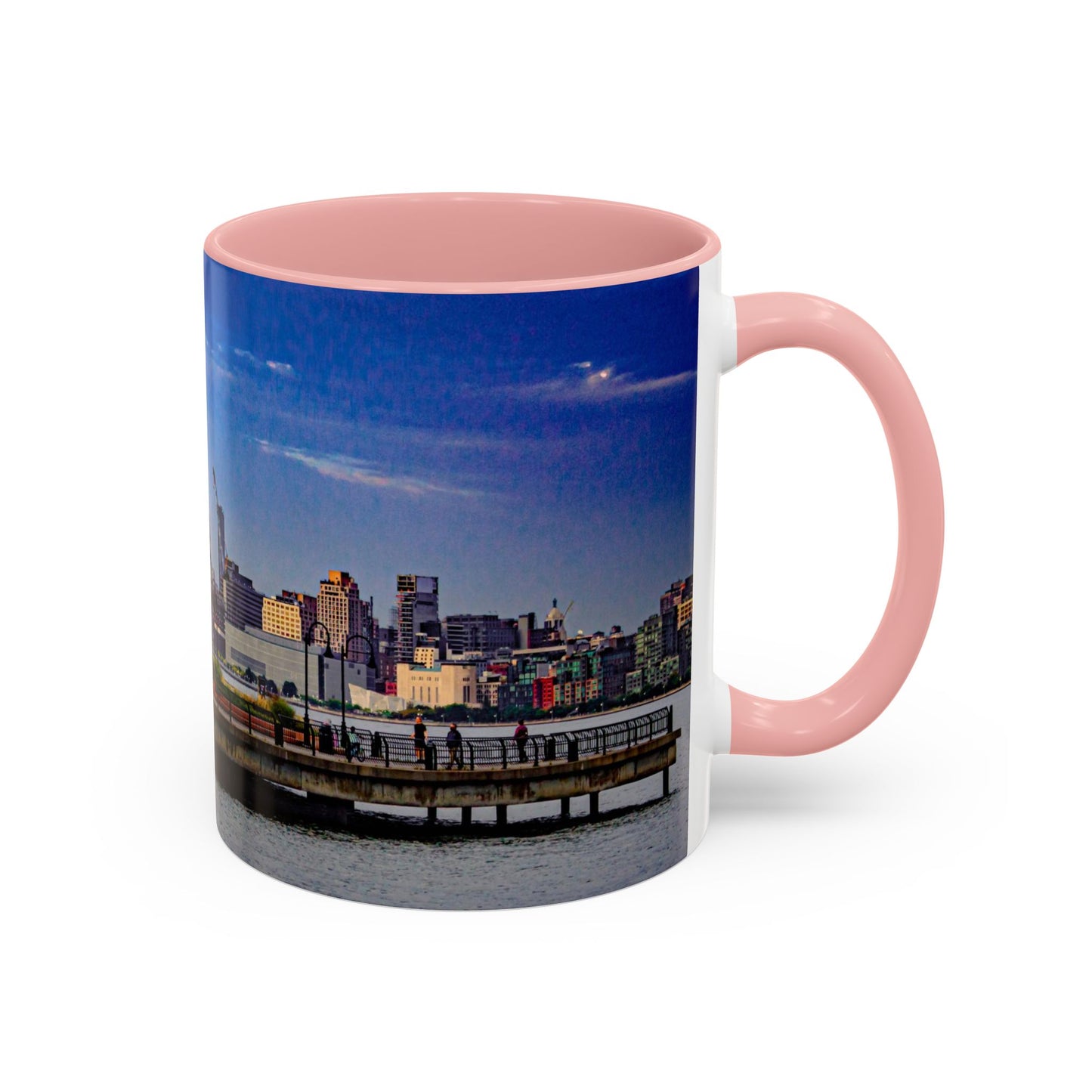 Two Tone 11oz Ceramic, Coffe Mug, Printed with a High-Res Elegant New New York City View Image