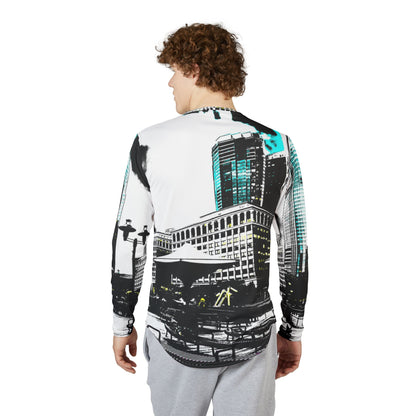 Long Sleeve Shirt - Glass Tower Noir at Exchange Place, NJ.