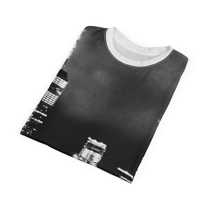 City Nightscape Tee — Black & White Skyline