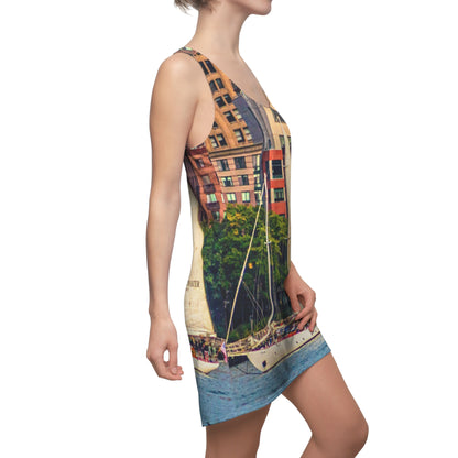 Hudson River Sailing Boat Racerback Dress