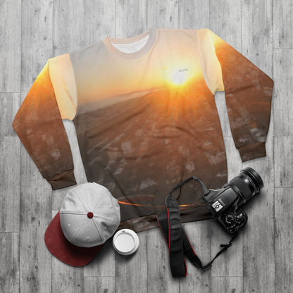 Sunrise Cityscape Crewneck Sweatshirt — Santo Domingo Aerial All-Over Print
