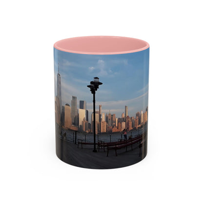 Two Tone Ceramic 11oz. Mug, Printed with a High-Res Image of  New  York City View.