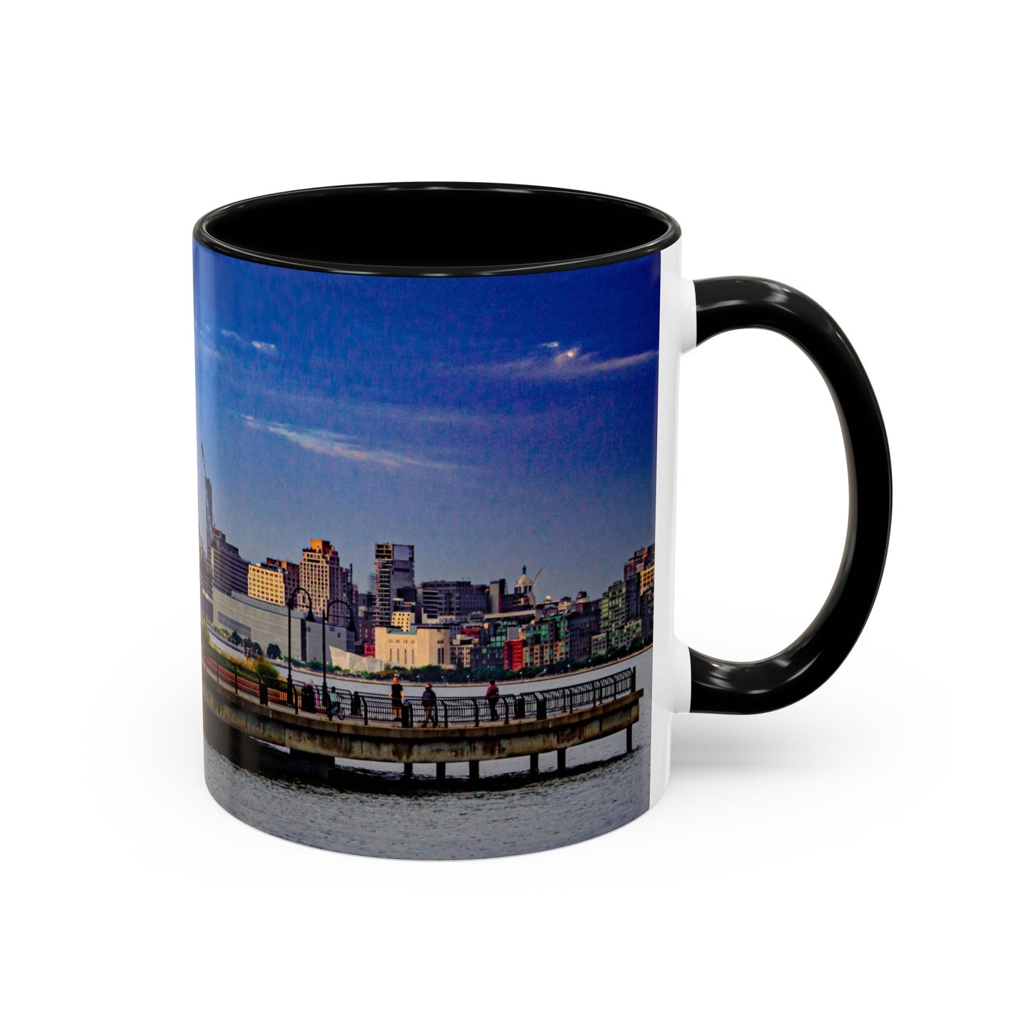 Two Tone 11oz Ceramic, Coffe Mug, Printed with a High-Res Elegant New New York City View Image