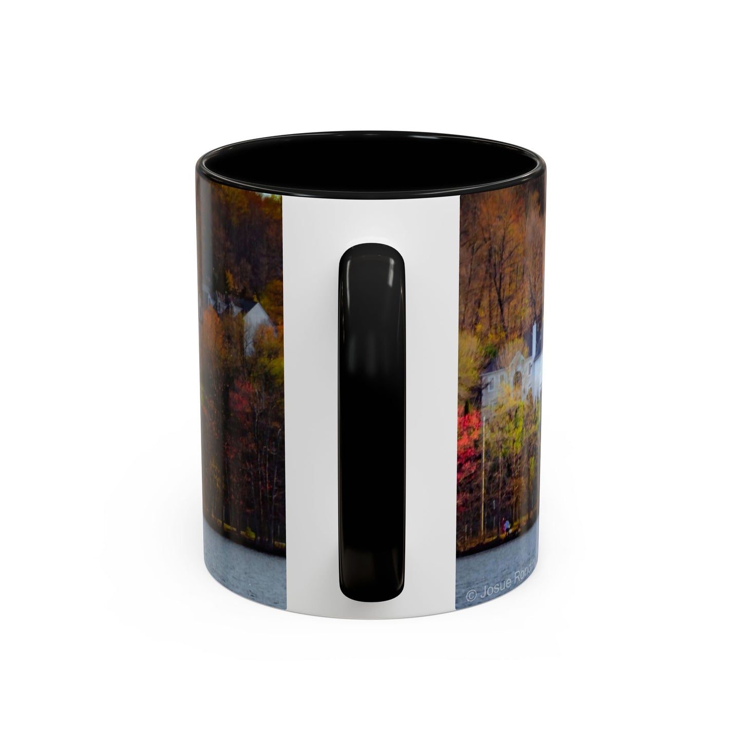 Two Tones, 11oz Ceramic Coffe Mug with Elegant High-Res, Full Color Natural Landscape Image.