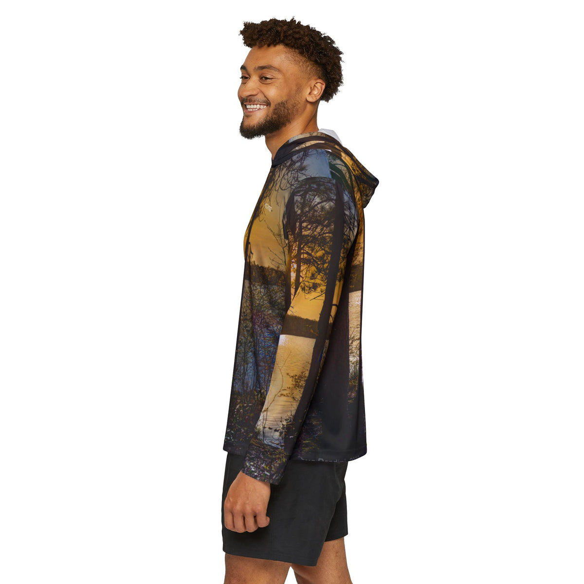 Sunset Lake Forest Hoodie — Men's Warmup Pullover