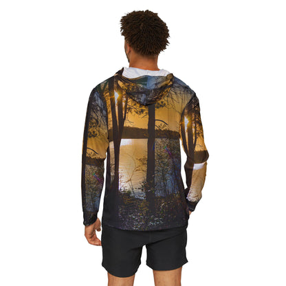 Sunset Lake Forest Hoodie — Men's Warmup Pullover