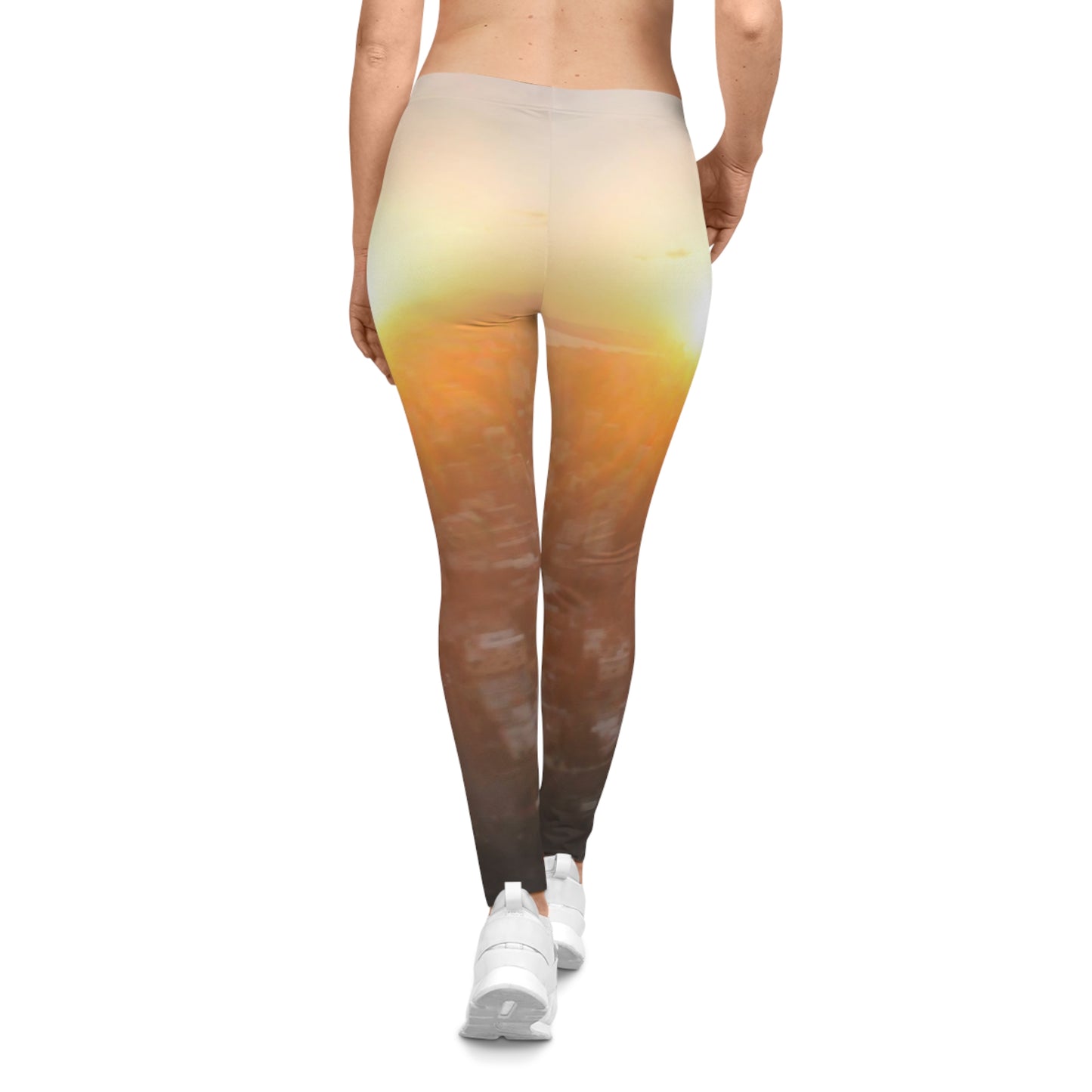Sunrise Cityscape Leggings — Women's Casual Yoga & Everyday Pants