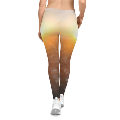 Sunrise Cityscape Leggings — Women's Casual Yoga & Everyday Pants