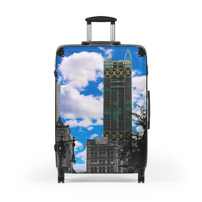 City Skyline Suitcase — Vibrant Urban Photo Luggage