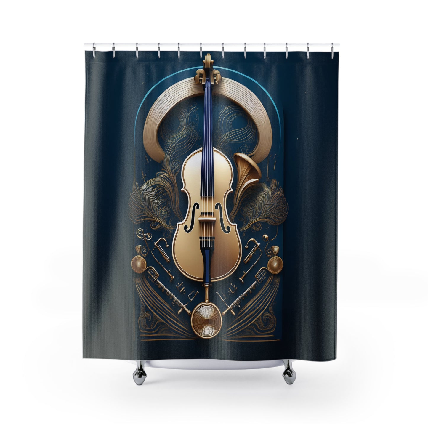 Shower Curtain Printed With Exclusive, High-Res, Full Color Beautiful Image.