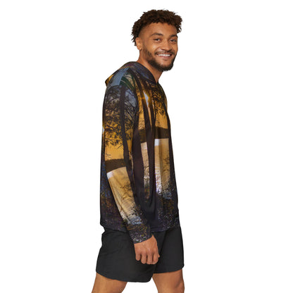 Sunset Lake Forest Hoodie — Men's Warmup Pullover