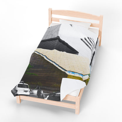 Velveteen Plush Blanket with beautiful car image.