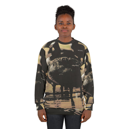 Swam Sunset Sweatshirt — Vintage Coastal Wildlife Crewneck