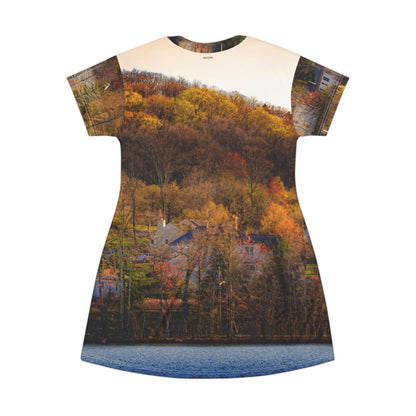 Autumn Lake Dress — Scenic Fall Cabin