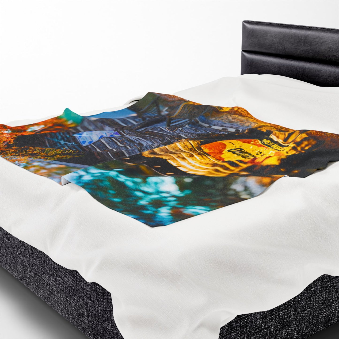 Velveteen Plush Blanket with beautiful car image.