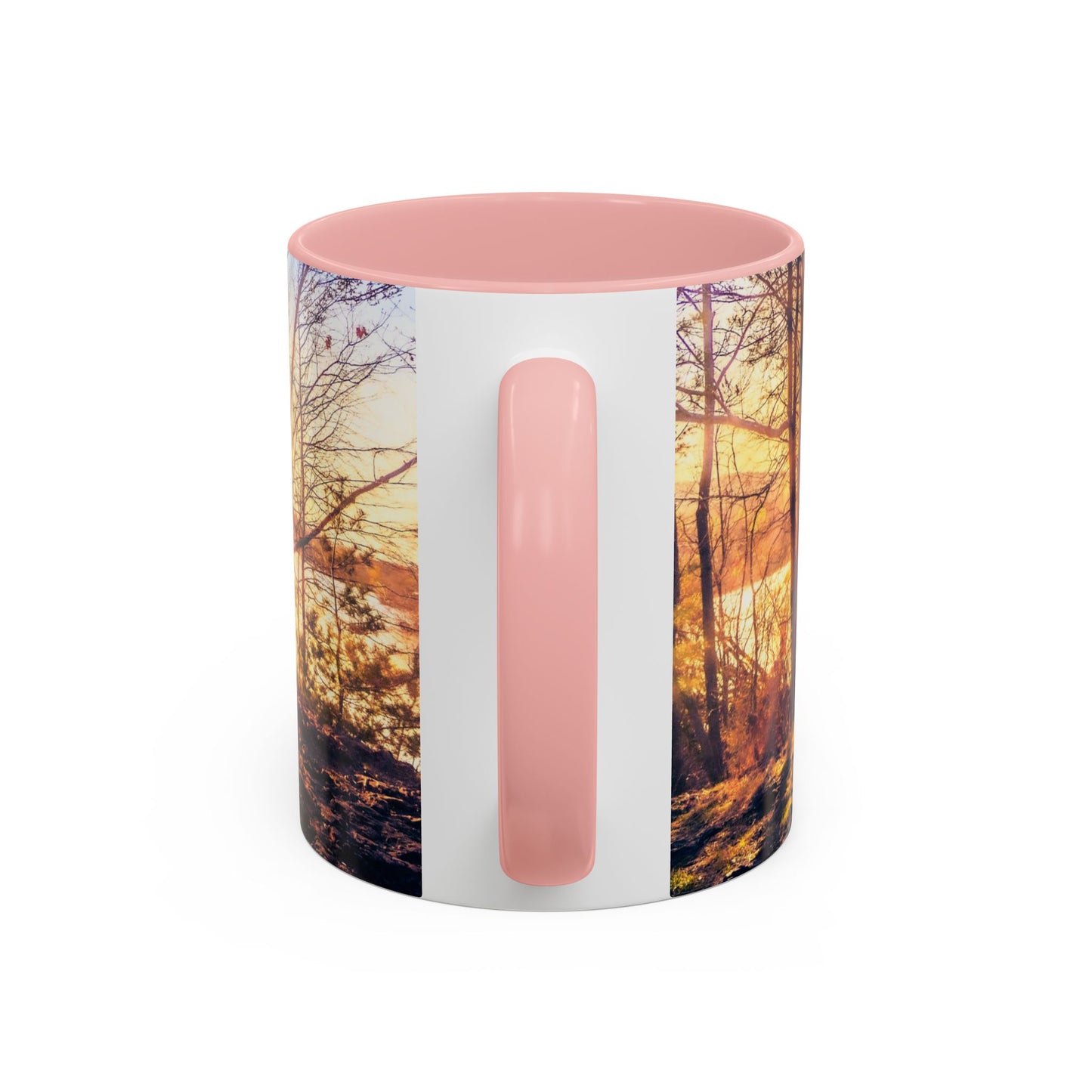 Two Tones, 11oz Ceramic Coffe Mug with Elegant High-Res, Full Color Natural Landscape Image.