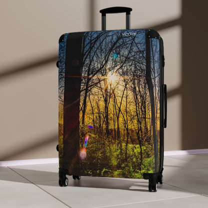 Sunlit Forest Carry-On Suitcase – Nature Landscape Travel Luggage