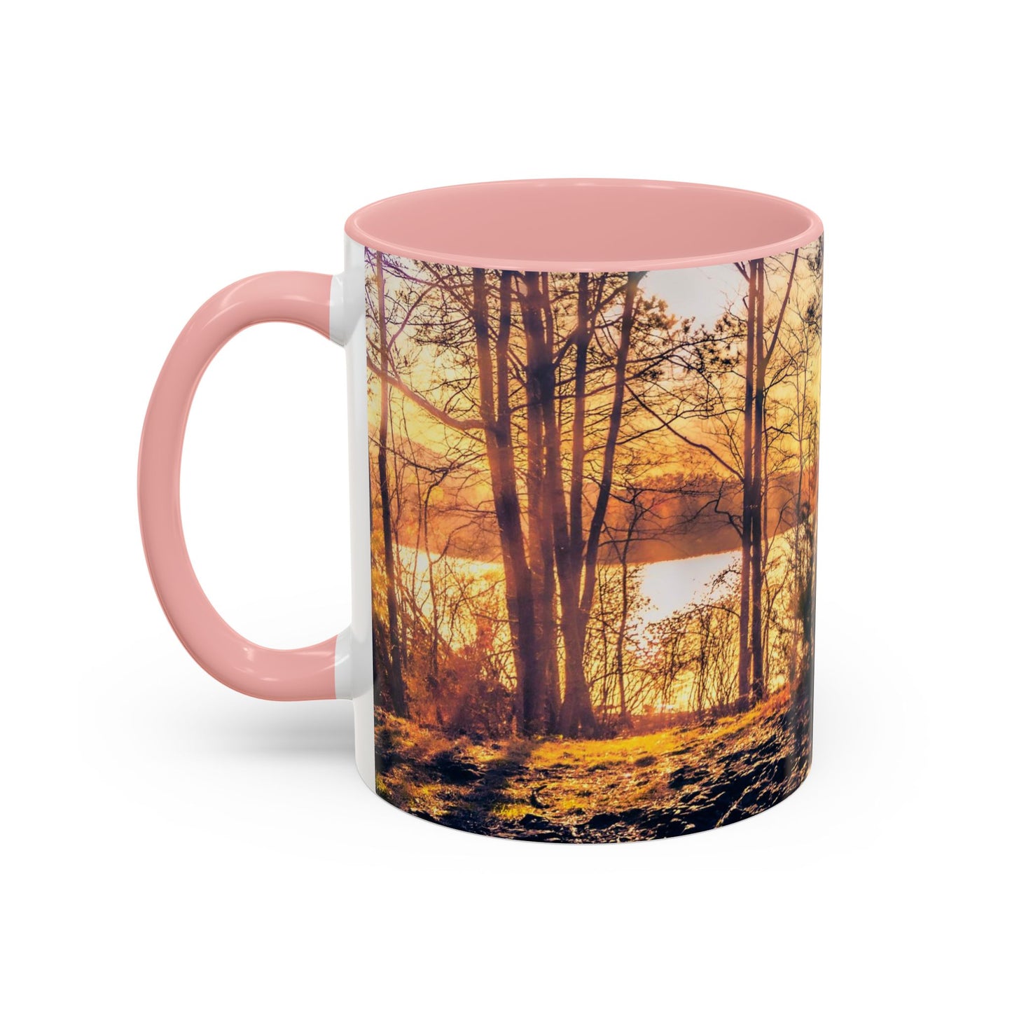 Two Tones, 11oz Ceramic Coffe Mug with Elegant High-Res, Full Color Natural Landscape Image.