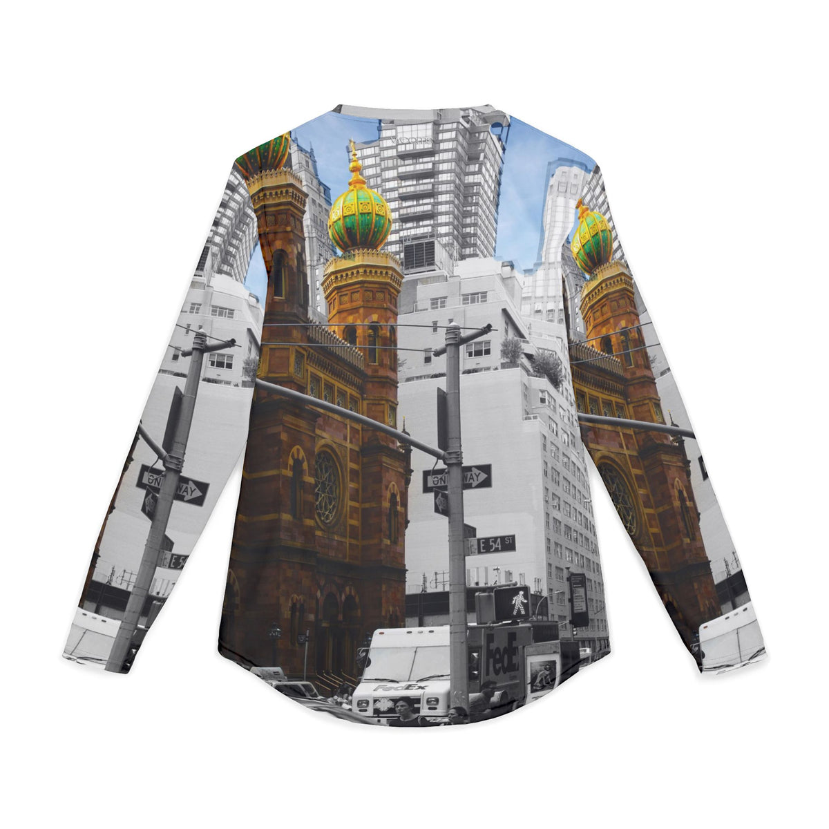 Men’s New York City Architecture UV Protection Long Sleeve Shirt