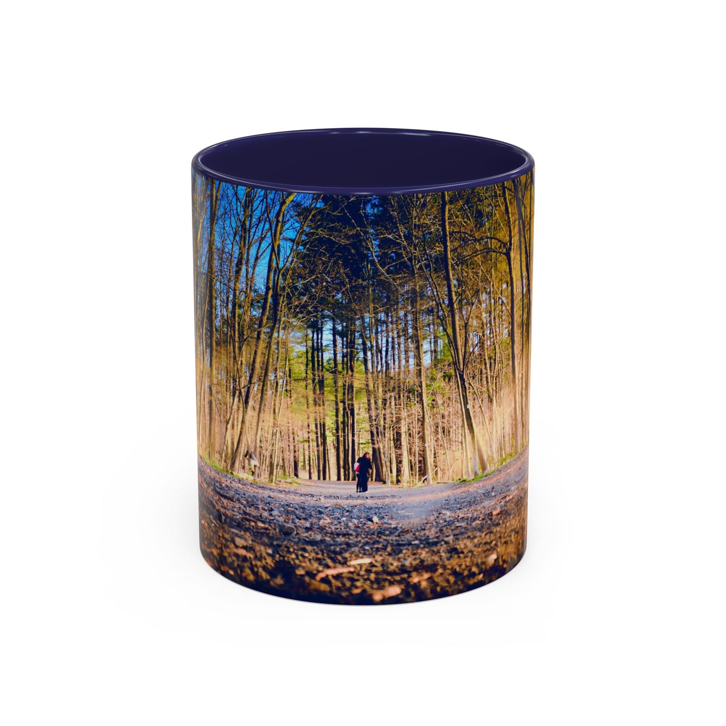 Two Tones, 11oz Accent, Ceramic Coffe Mug with Elegant High-Res, Full Color Natural Landscape Image.