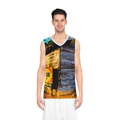 Rustic Barn Photo Basketball Jersey – Autumn Country Cabin