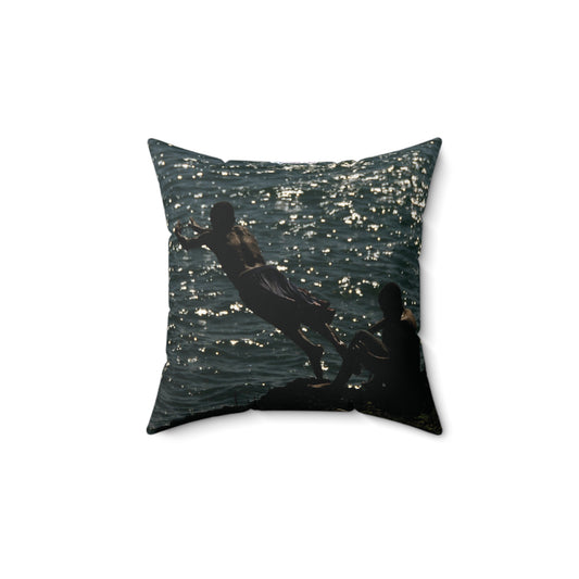 Spun Polyester Square Pillow Printed With Exclusive, High-Res, Full Color Beautiful Image