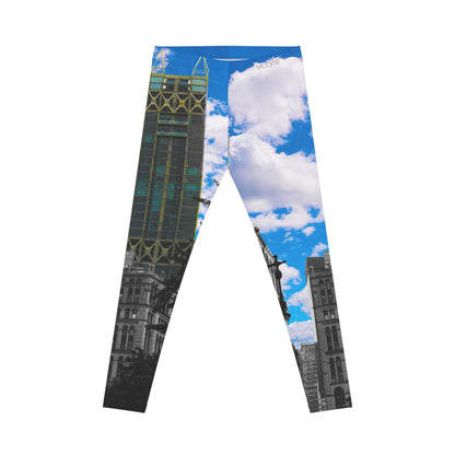 Leggings del horizonte de la ciudad de Nueva York — Arquitectura de cielo azul