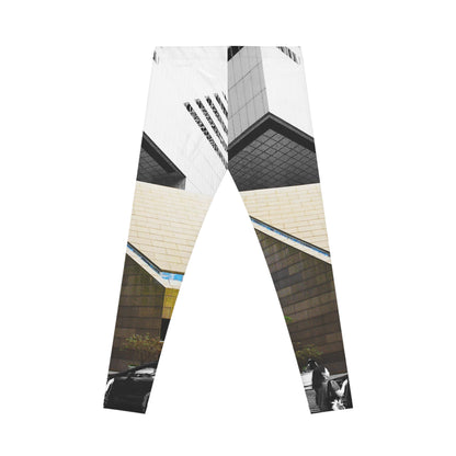 Leggings con imagen arquitectónica de Nueva York — Leggings urbanos de paisaje citadino para mujer