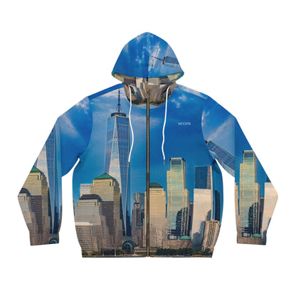Skyline Zip-Up Hoodie — New York City One World Trade Center