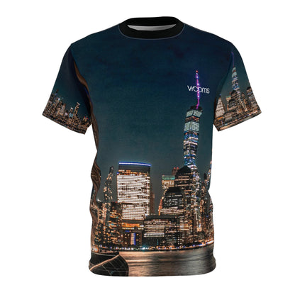 NYC Lower West Side Skyline Night Tee — Hudson River Photo Print