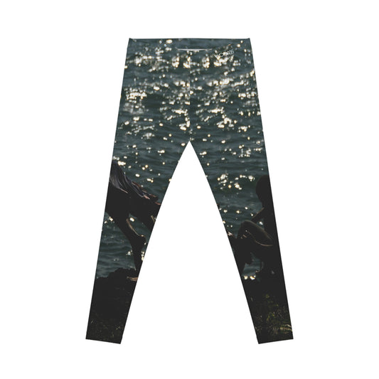 Dominican Haina Port Scene Leggings — Boys Jumping Into Water