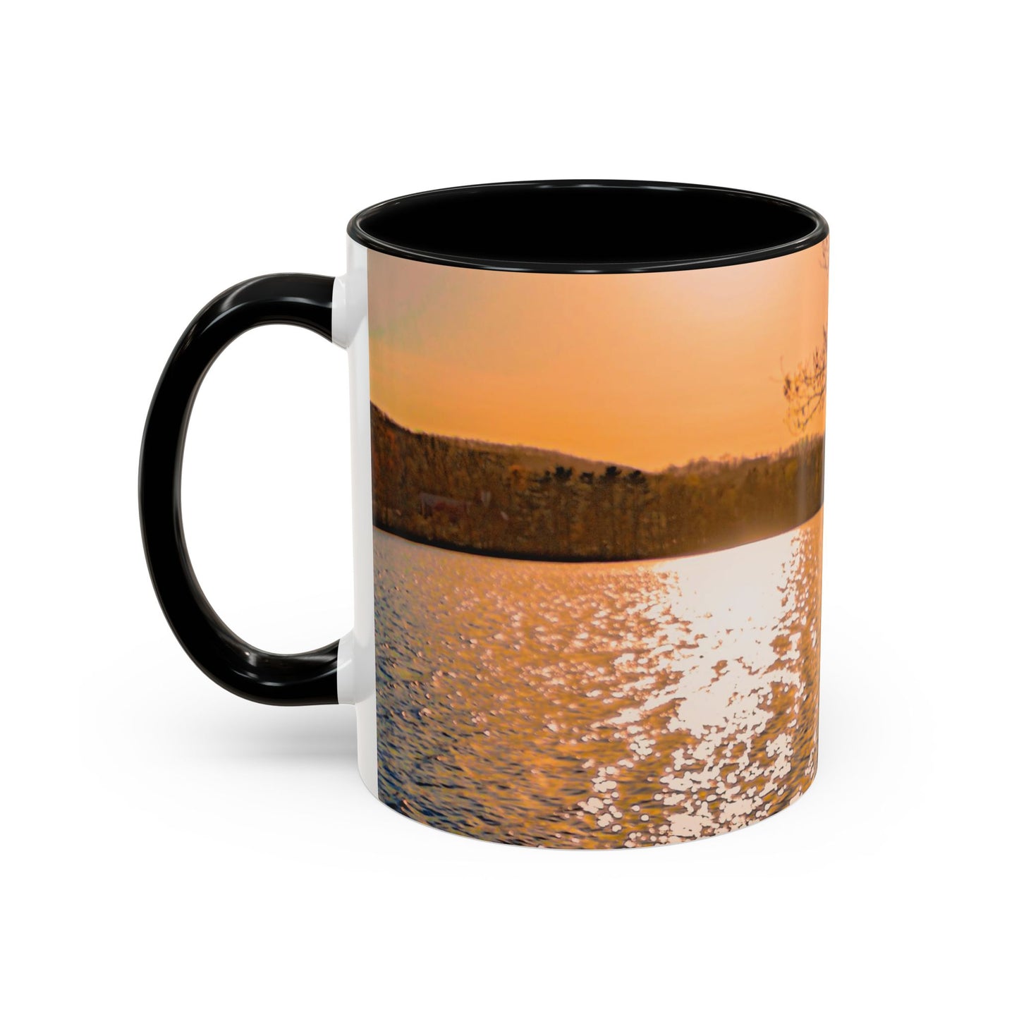 Beautifull 11oz Two Tones, Ceramic Coffe Mug Printed With An original, High-Res, Full Color Image of an Elegant Natural Landscape.