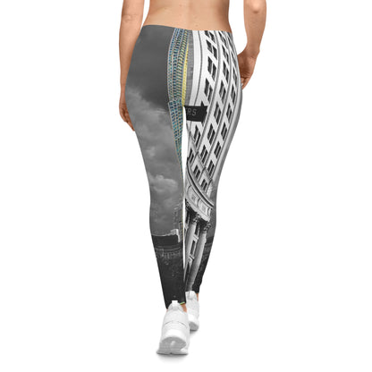 New York Cityscape Women’s Leggings — Monochrome Skyscraper