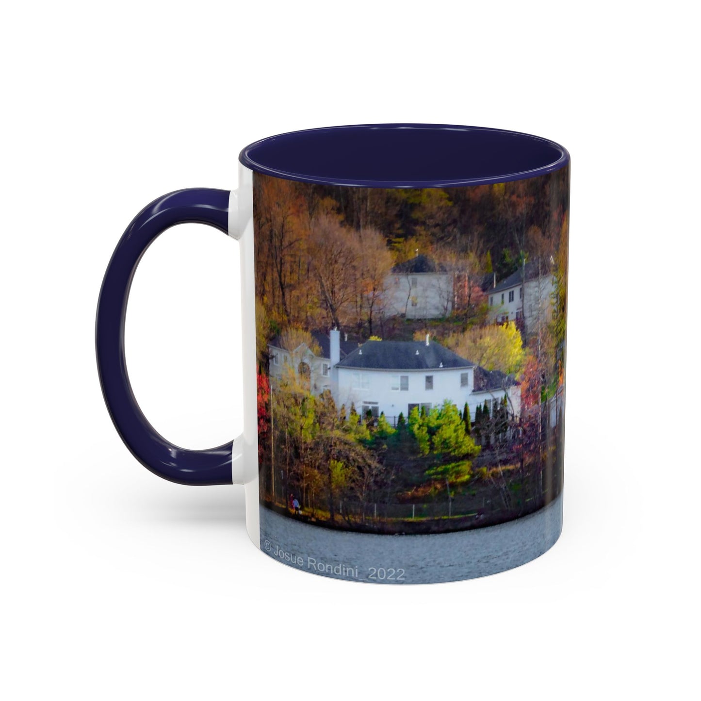 Two Tones, 11oz Ceramic Coffe Mug with Elegant High-Res, Full Color Natural Landscape Image.