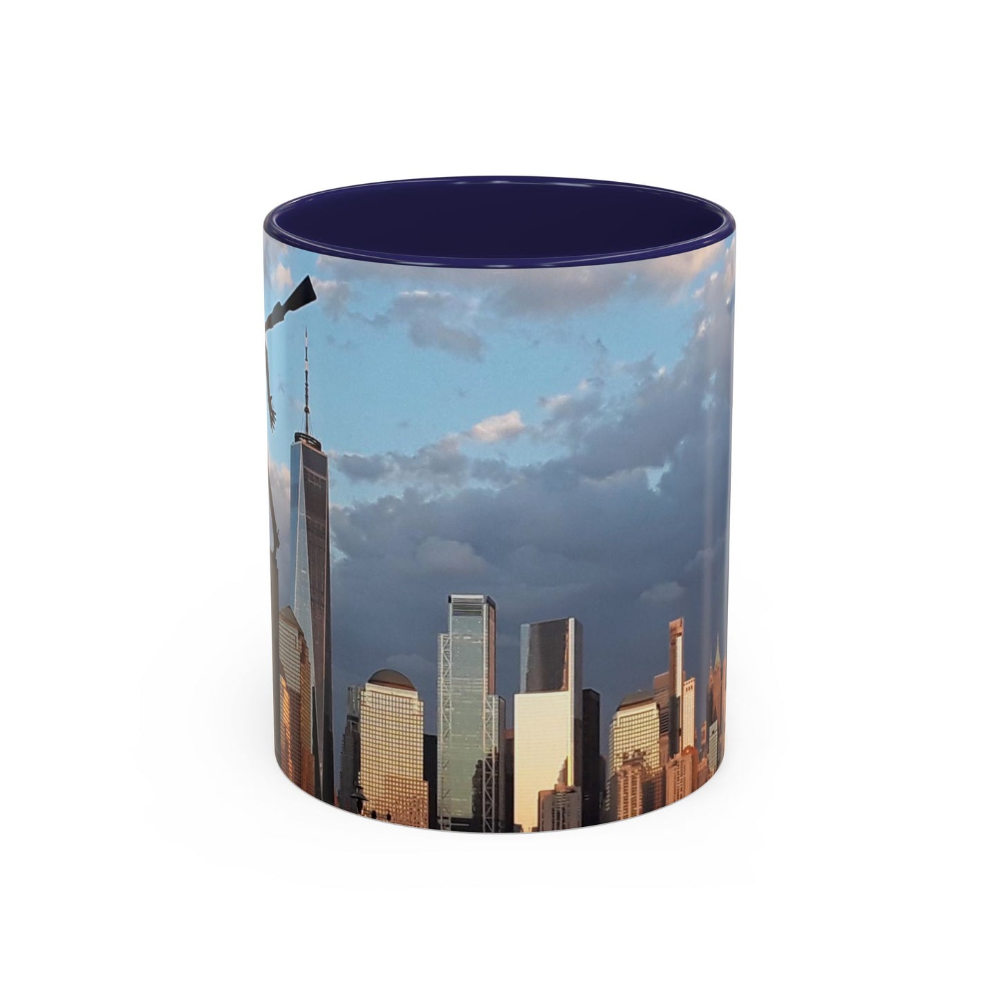 Two Tone Ceramic 11oz. Mug, Printed with a High-Res Image of  New  York City View.